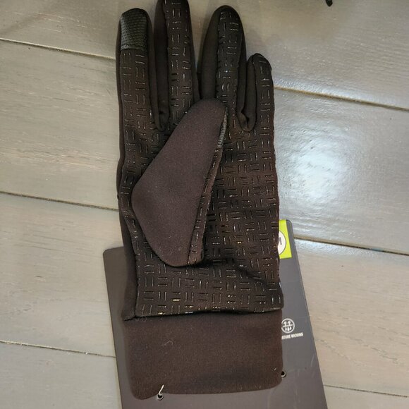 Eddie Bauer Men's Black Alpine Double Fleece Liner Touchscreen Gloves Size S/M - Picture 4 of 6